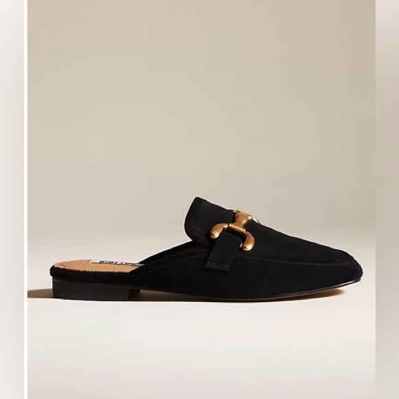 Bibi Lou Black Mule Loafers Gold Bit Detail Size 37 New - Picture 5 of 10
